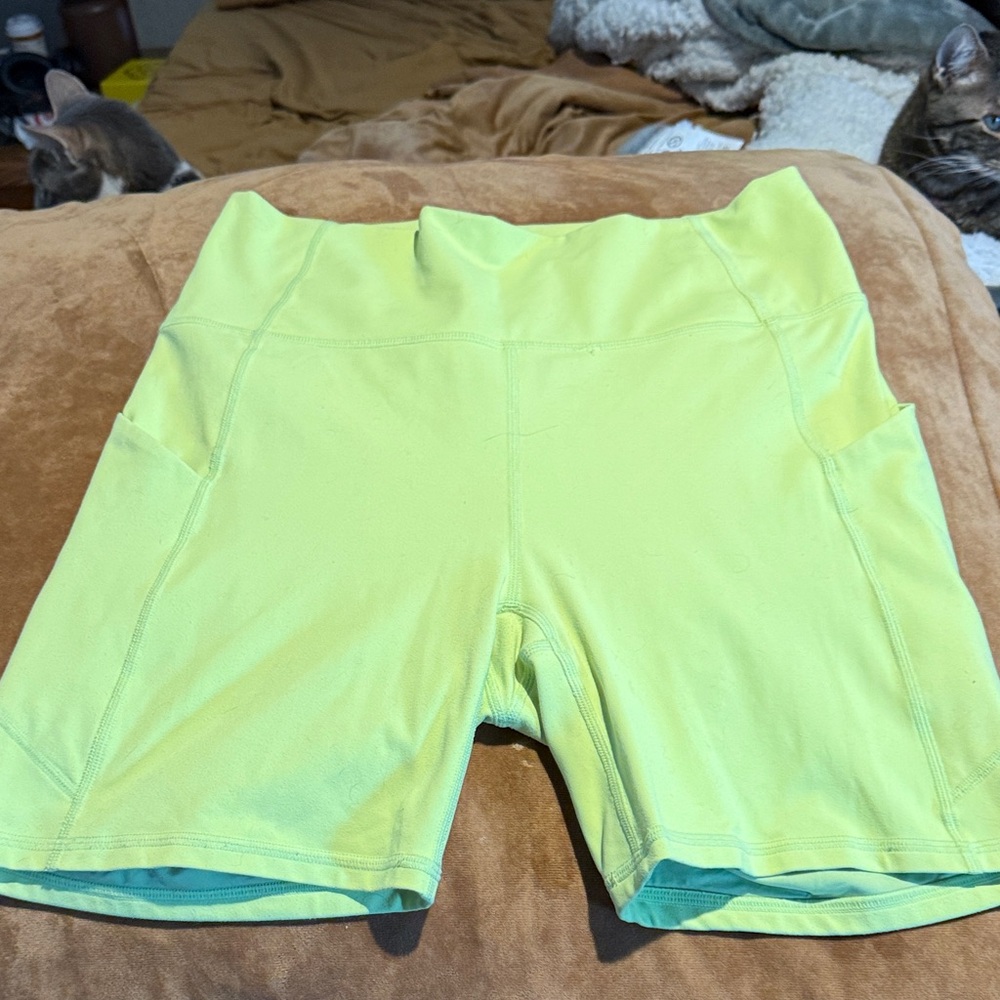 Fabletics Lime Green Bike Shorts